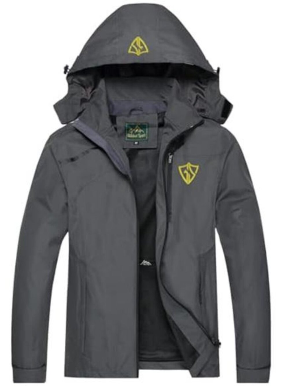 Mens Waterproof Rain Jacket Lightweight Hooded Windbreaker Hiking Outdoor Coat